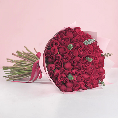 RAMO CON 100 ROSAS PREMIUM